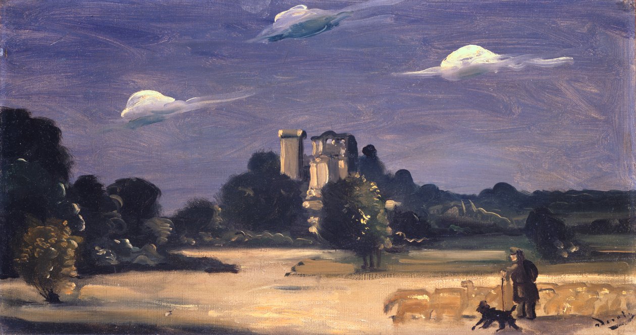 Paysage avec un berger (huile sur toile) - Andre Derain