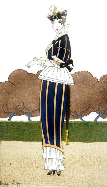 Planche de mode pour un costume parisien - Andre Stefan