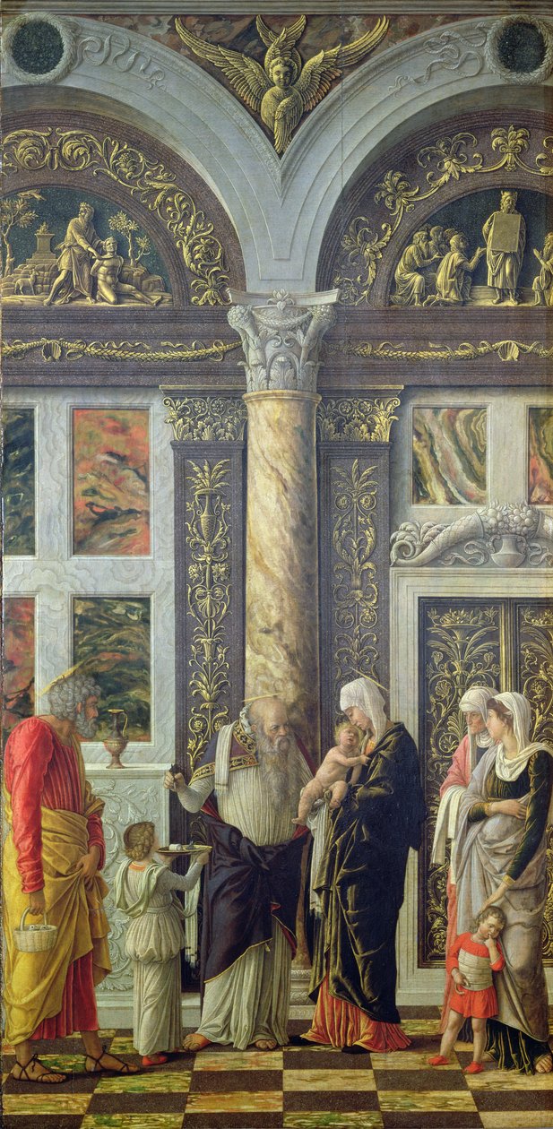 La Circoncision, panneau central du retable, c.1466 - Andrea Mantegna