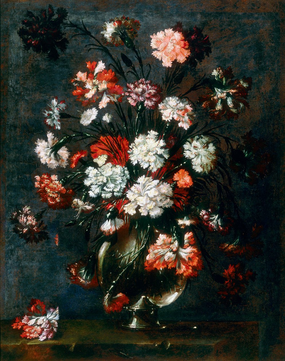 Vase en verre avec un bouquet d