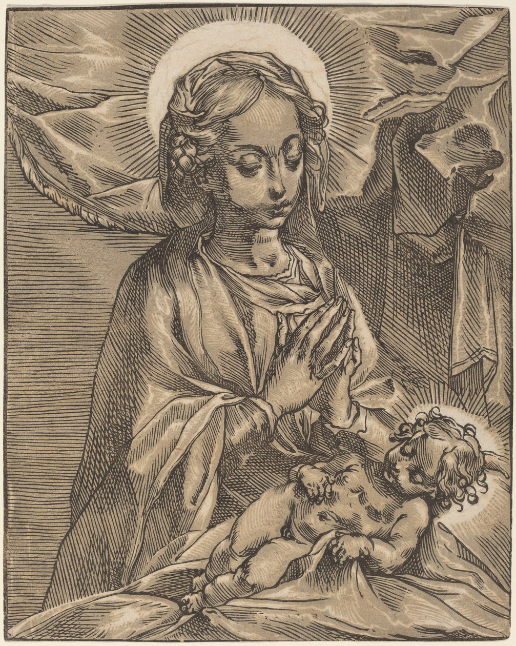 Madone et Enfant - Andrea Andreani after Francesco Vanni