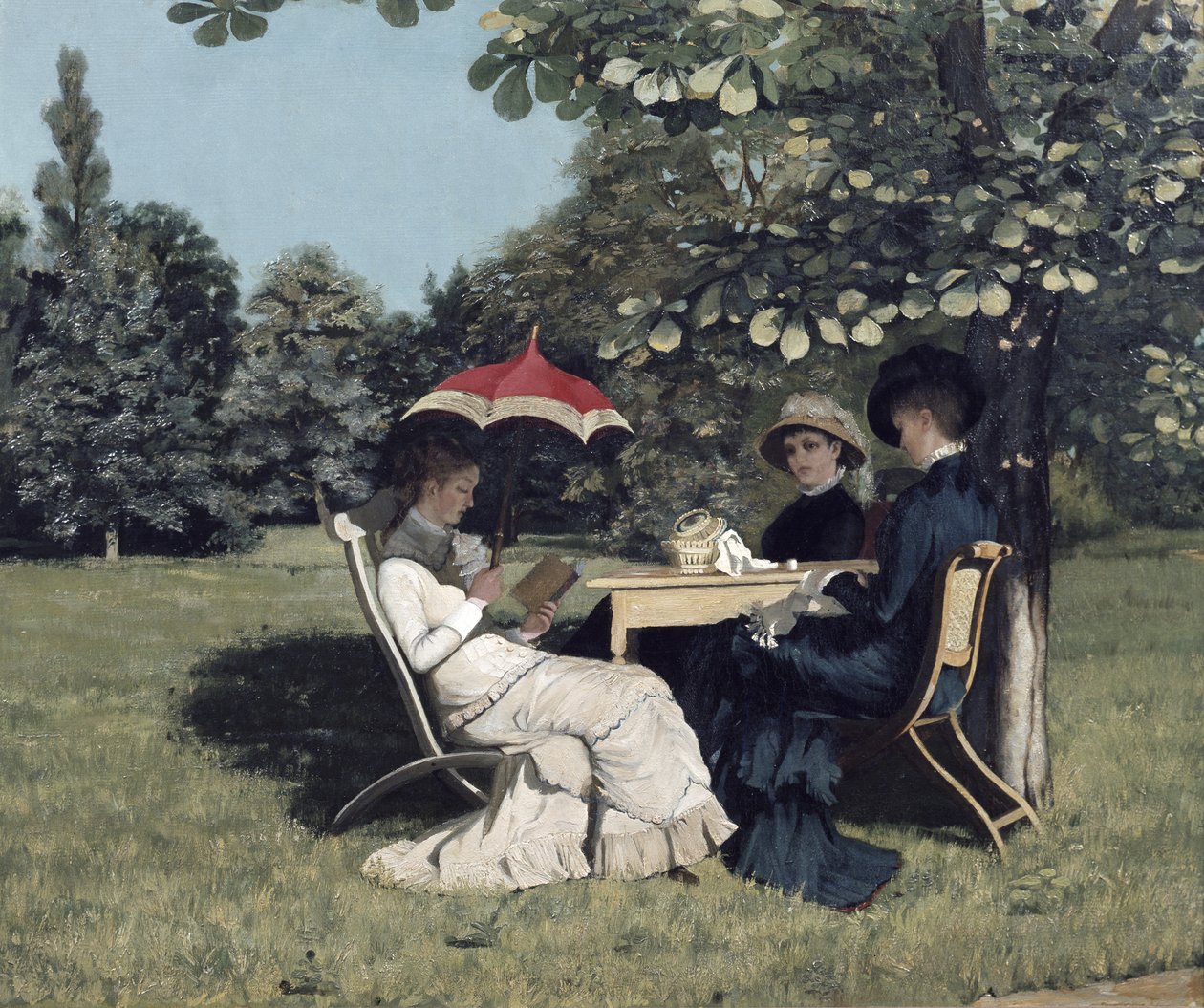 Femmes autour de la table de jardin - Andrea Gram