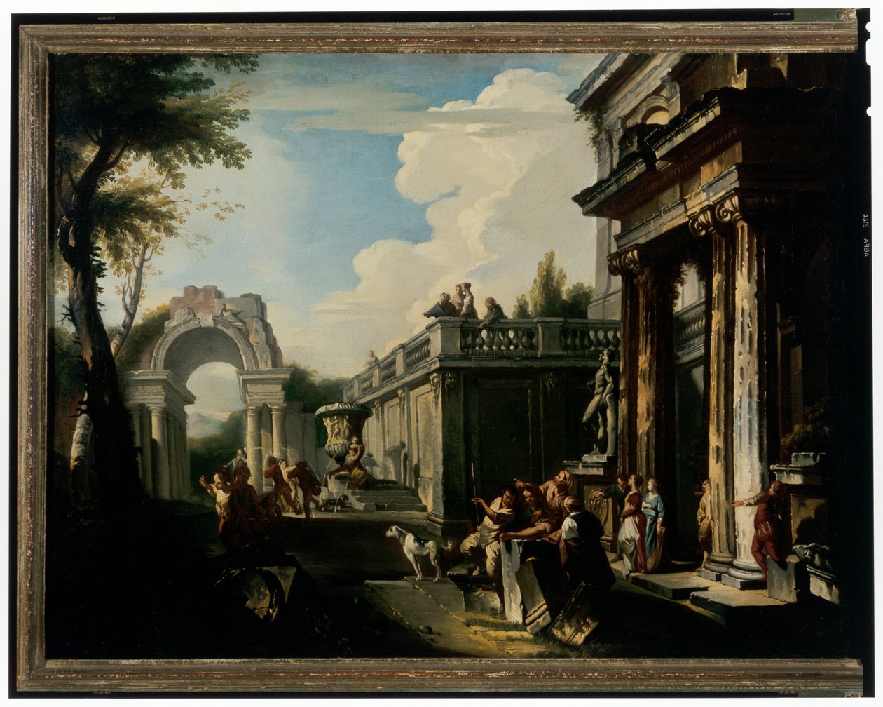 Caprice architectural avec fontaine - Andrea Locatelli