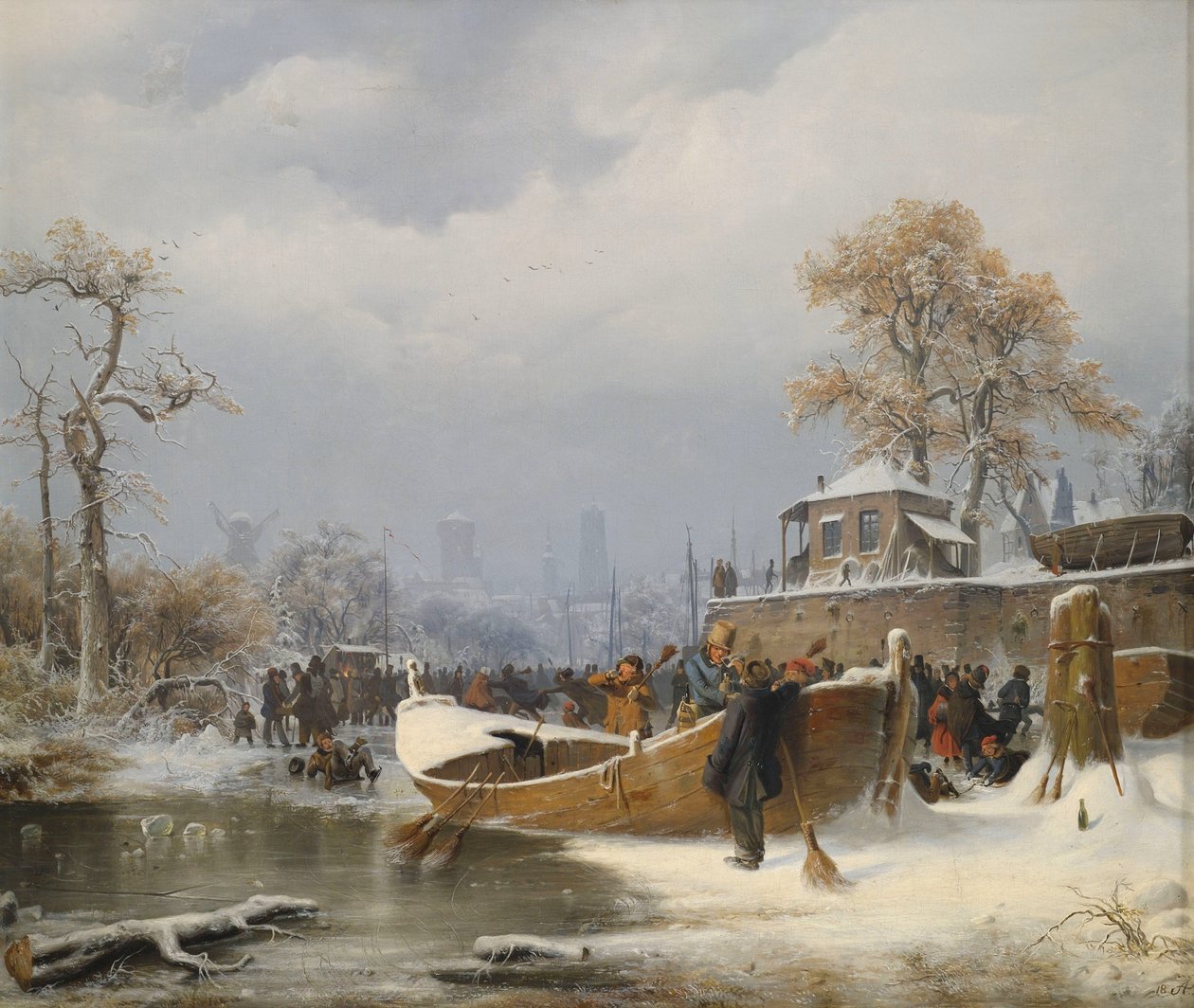 Embarcadère hivernal - Andreas Achenbach