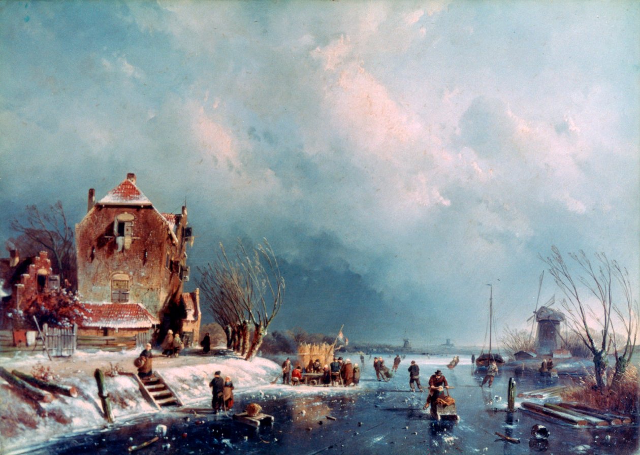 Rivière gelée, 1787-1870 - Andreas Schelfhout