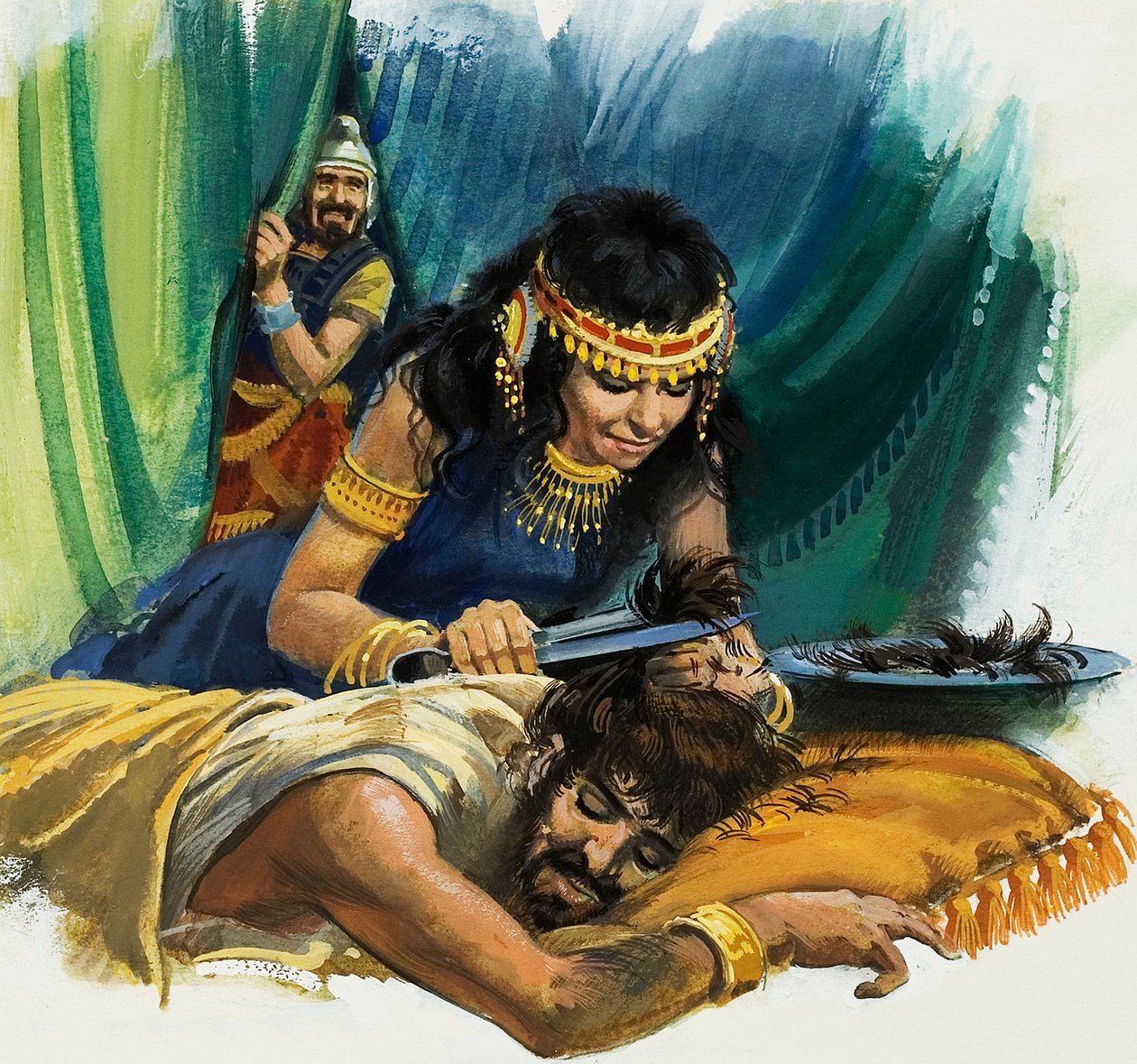 Samson et Dalila (gouache sur papier) - Andrew Howat