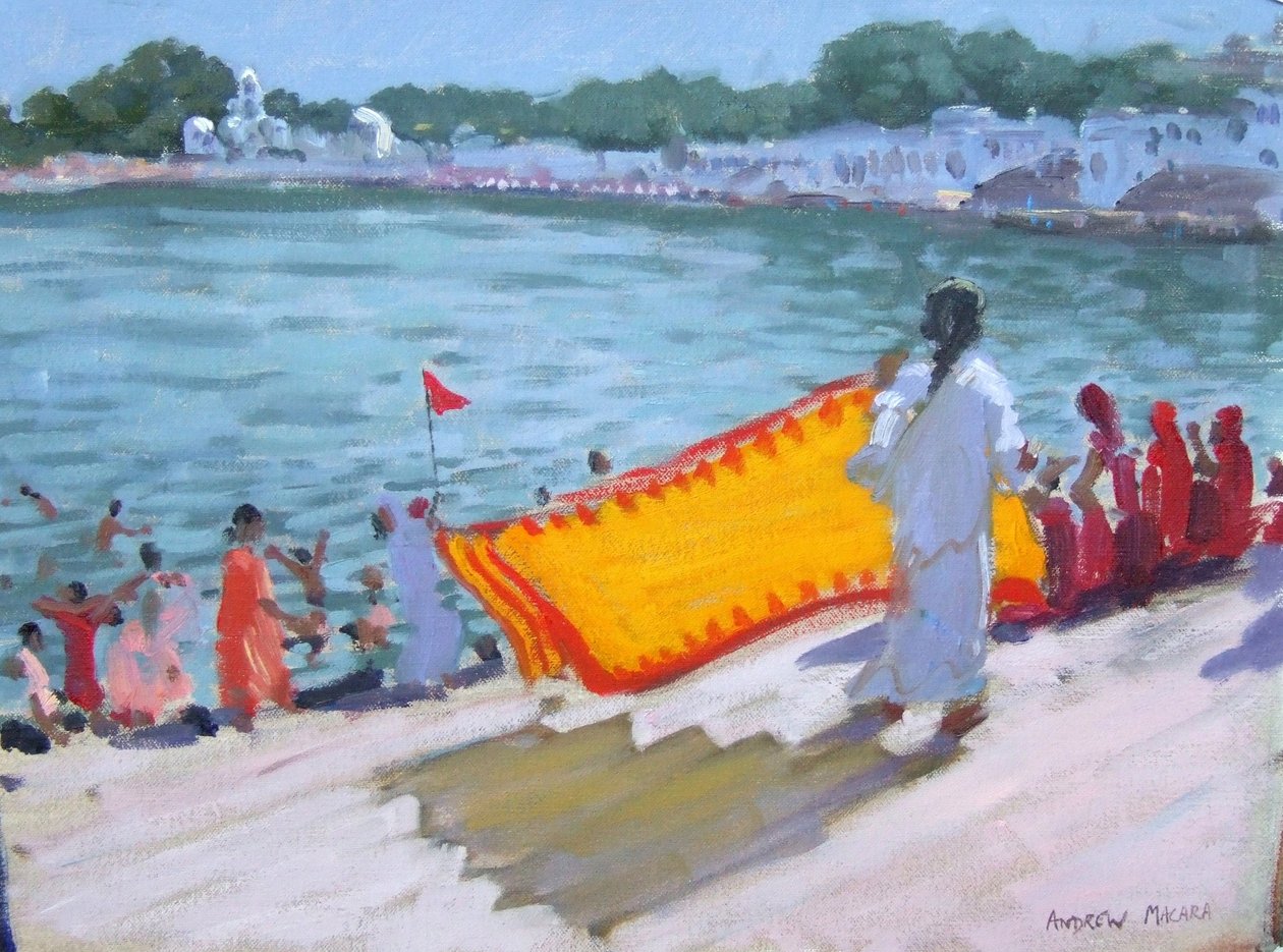 Séchage de sari, Pushkar - Andrew Macara