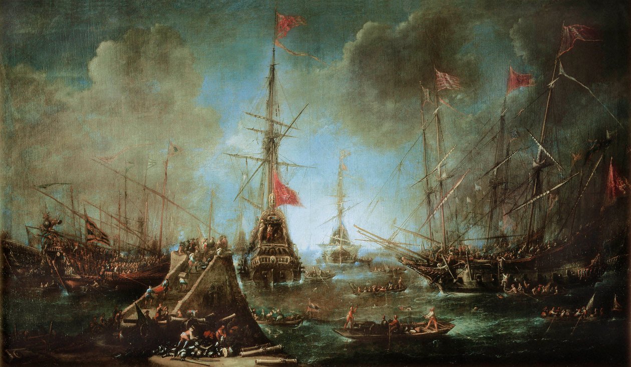 La flotte espagnole quitte le port - Andries van Eertvelt