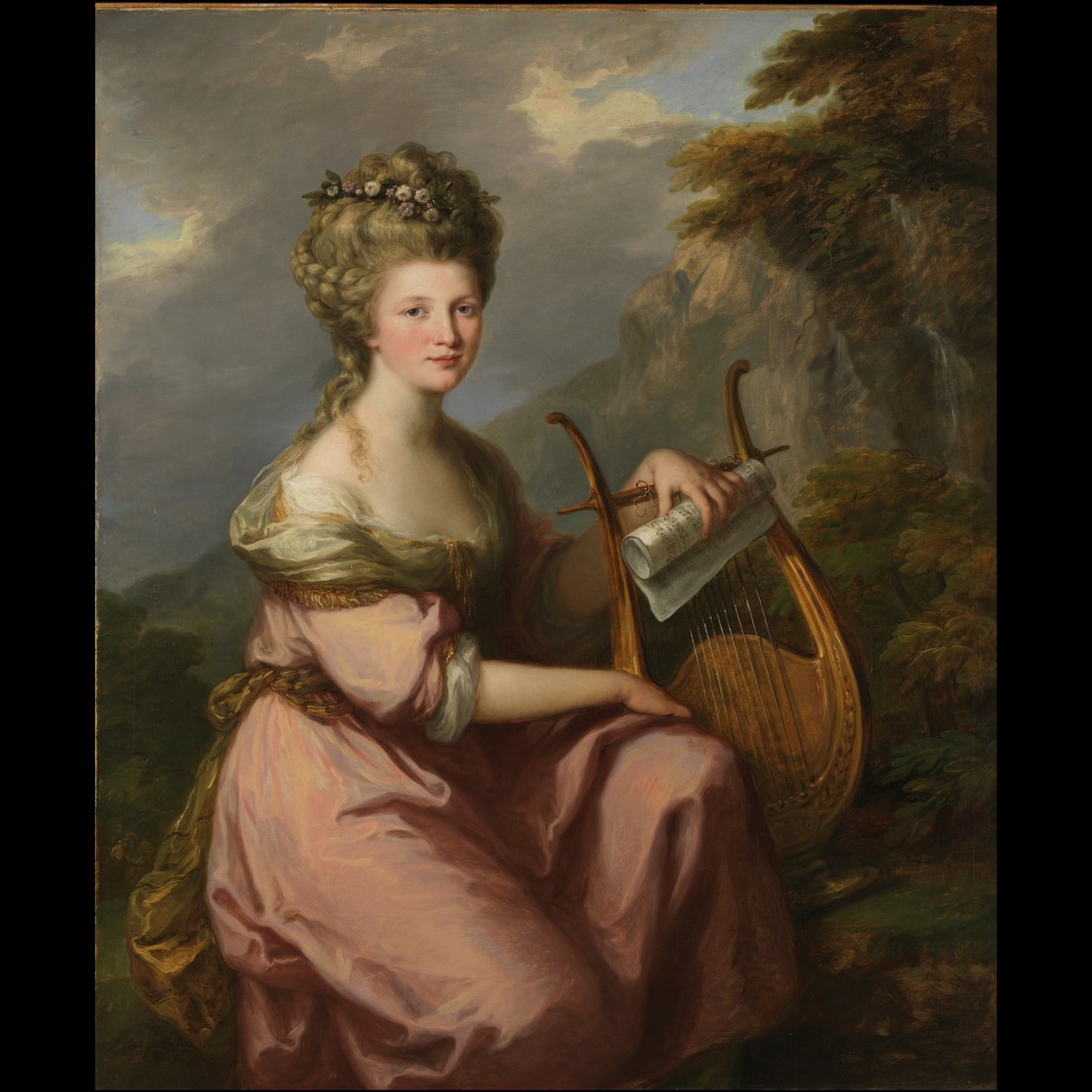 Portrait de Sarah Harrop (Mme Bates) en Muse - Angelica Kauffmann