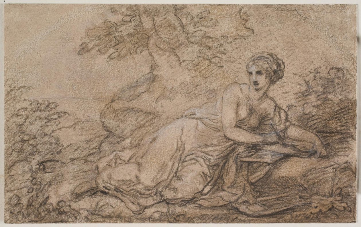 Une poétesse, peut-être Sappho - Angelica Kauffmann