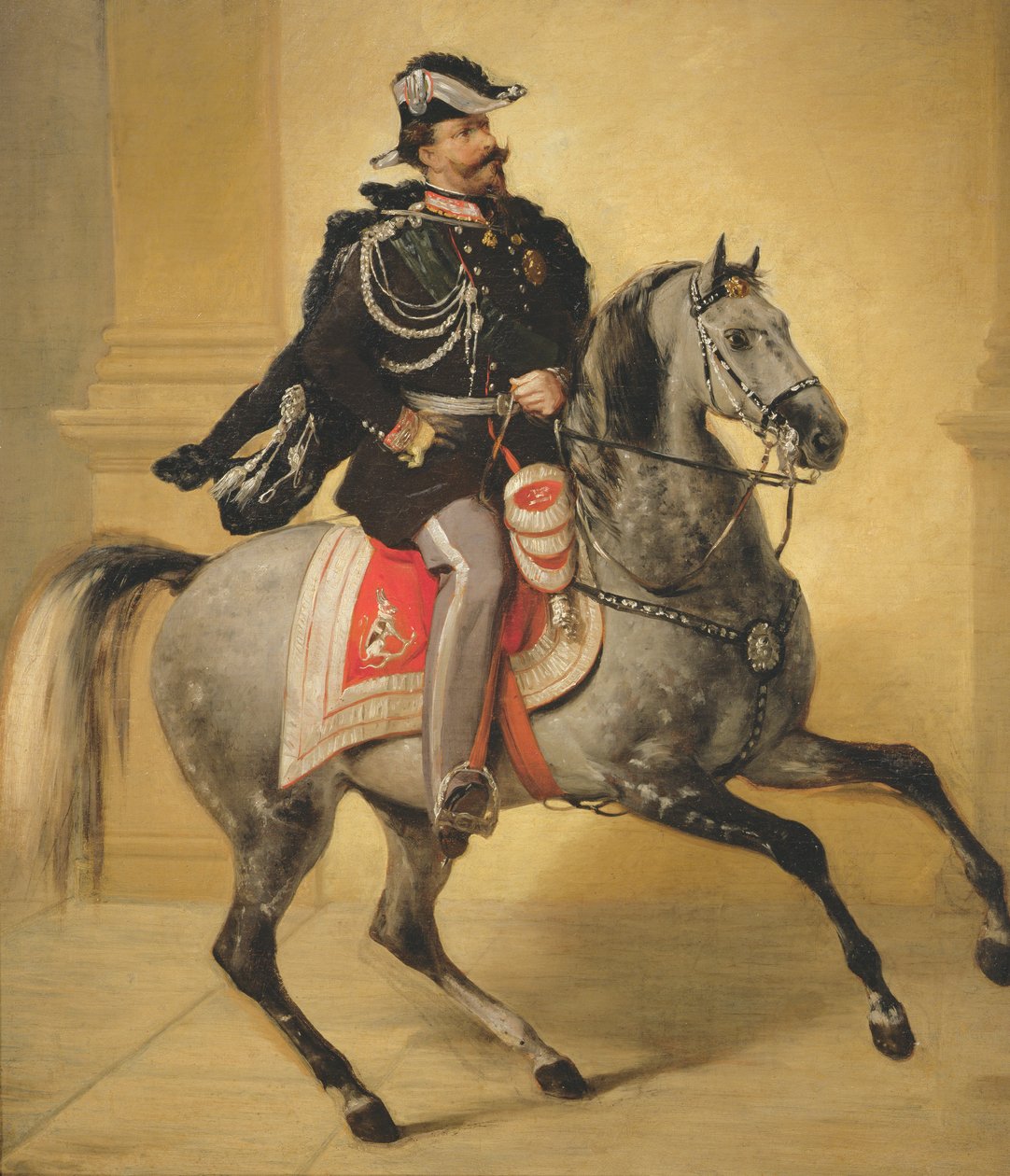 Portrait équestre de Victor Emmanuel II d