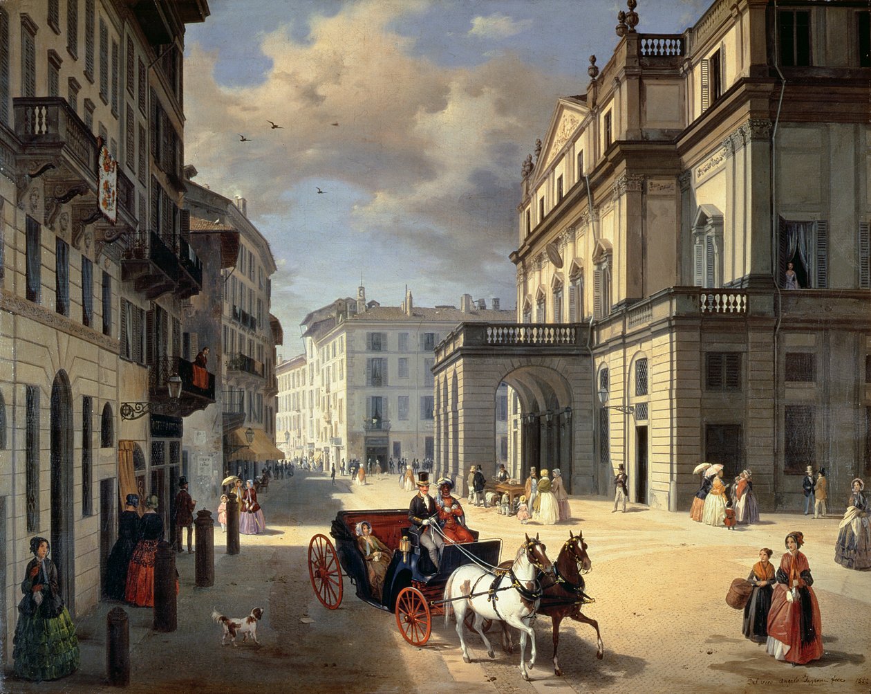 Façade du Théâtre de la Scala, 1852 - Angelo Inganni