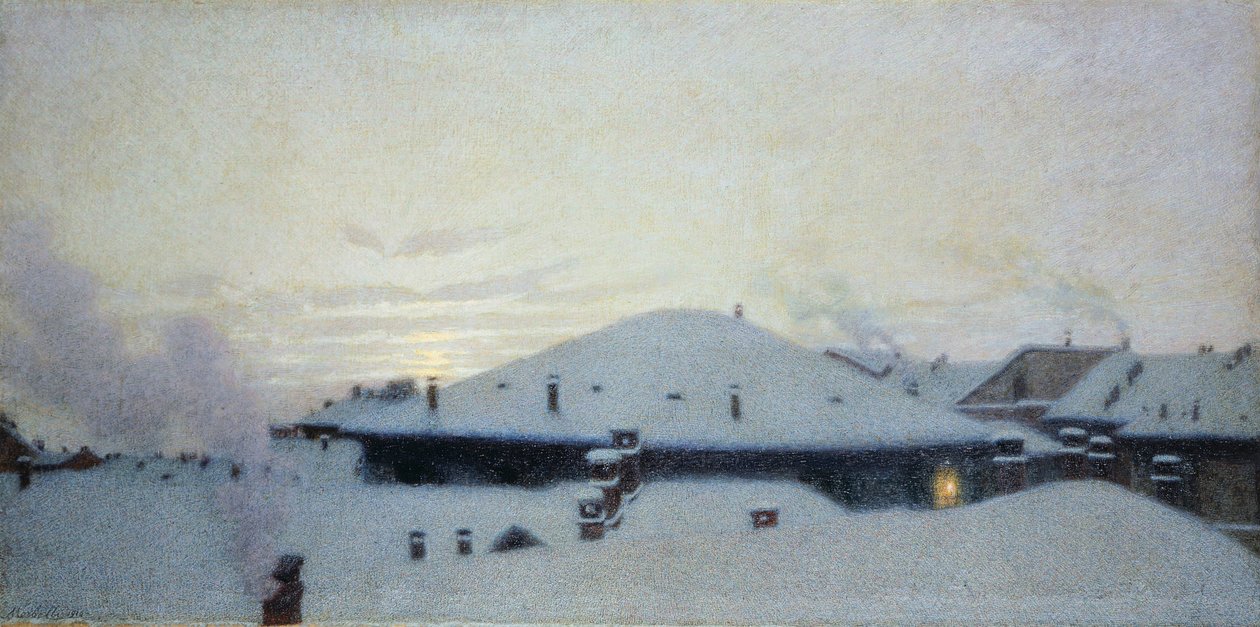 Toits sous la neige - Angelo Morbelli