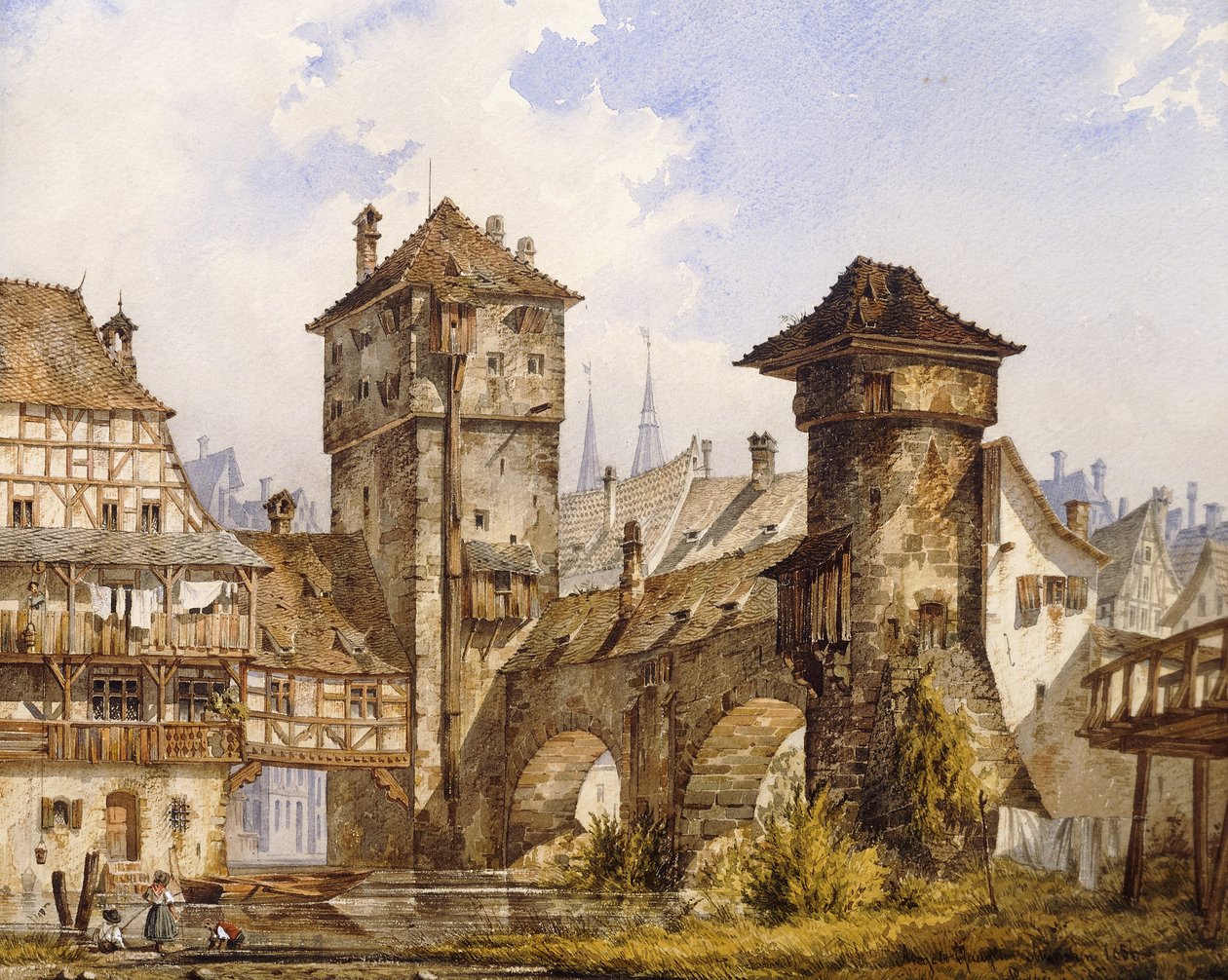 Vue de Nuremberg - Angelo Quaglio