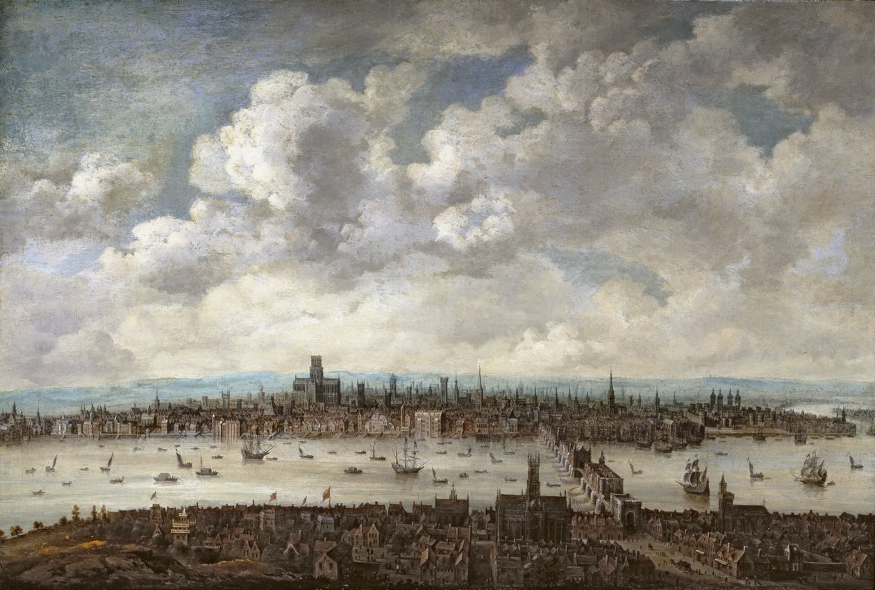 Vue de Londres depuis Southwark - Anglo Dutch School