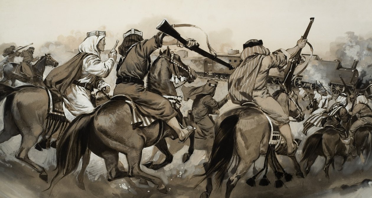 Arabes contre Turcs (gouache sur papier) - Angus McBride