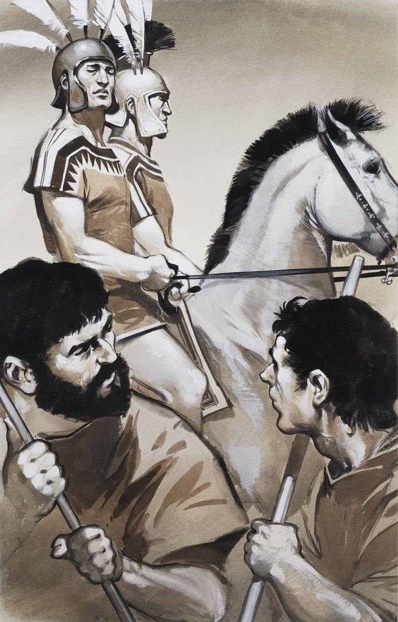 Soldats étrusques (gouache sur papier) - Angus McBride