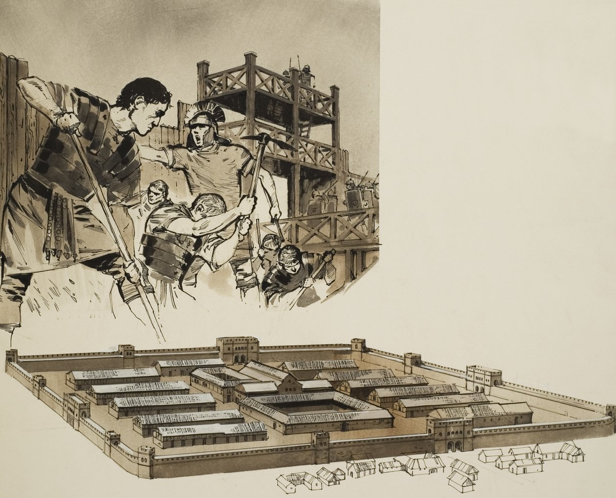 Camp romain (gouache sur papier) - Angus McBride