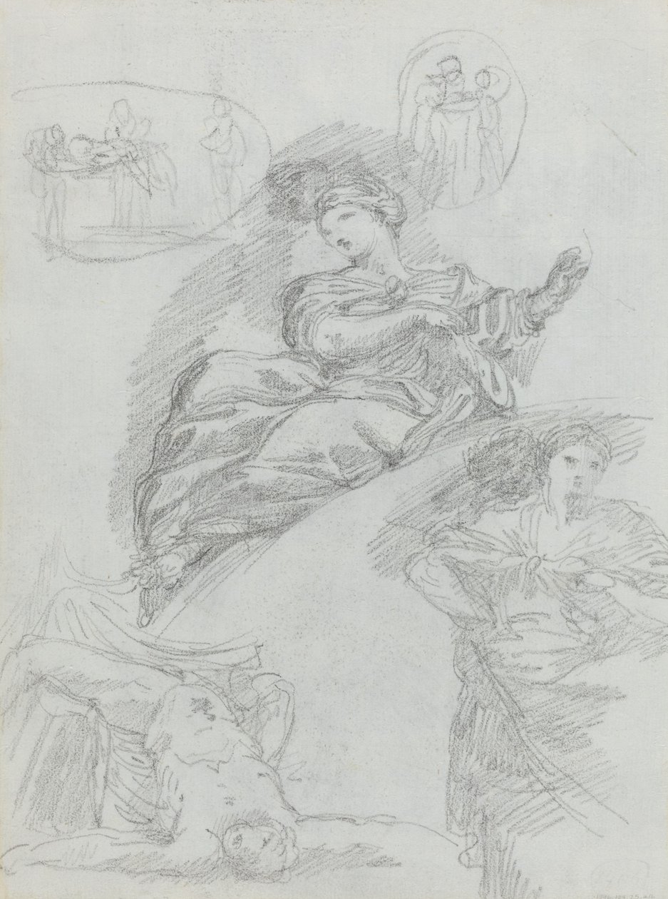 Études de figures (verso) - Anicet Charles Gabriel Lemonnier