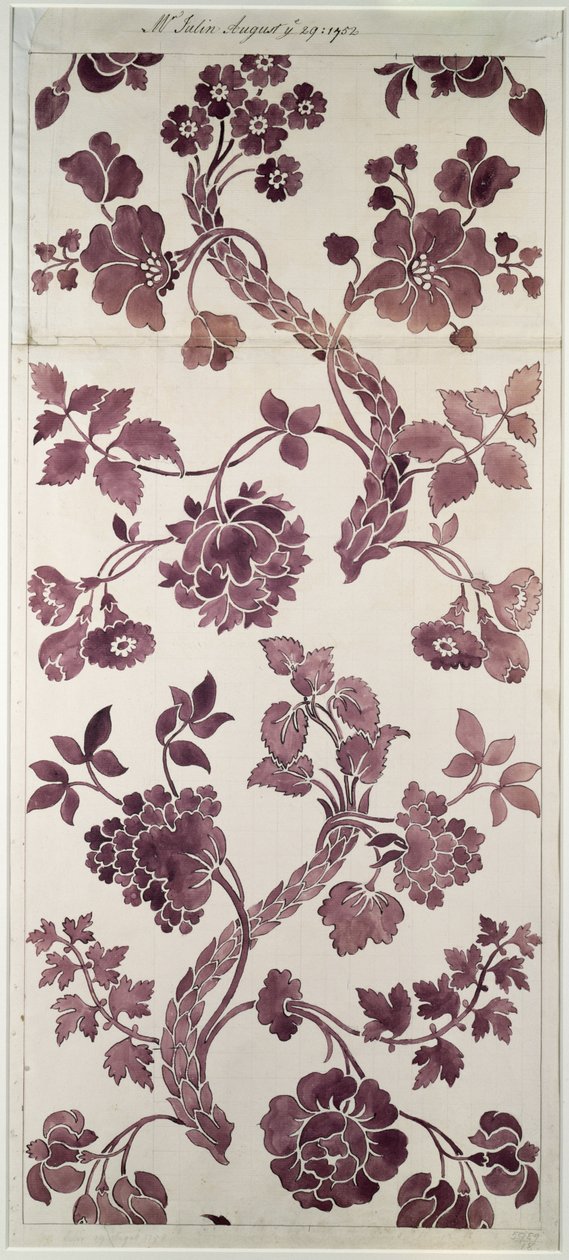 Conception pour un damas de soie, 1752 - Anna Maria Garthwaite