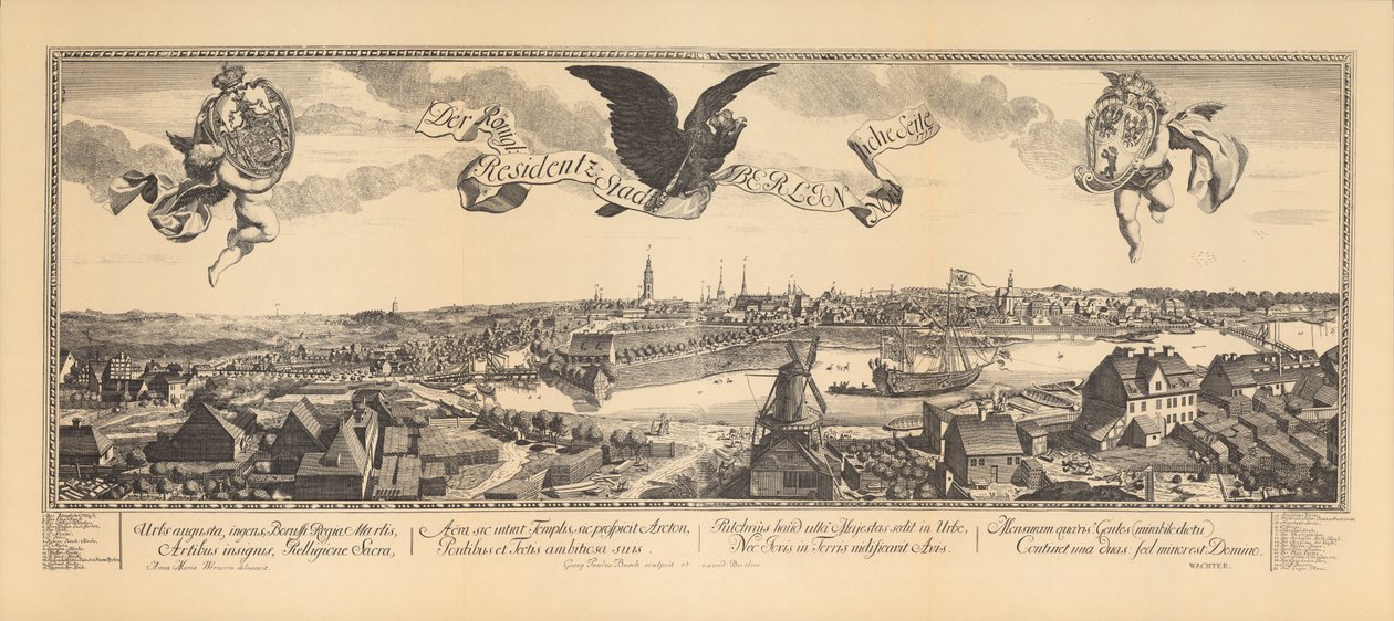 Vue de la section nord de Berlin, 1717 - Anna Maria Werner