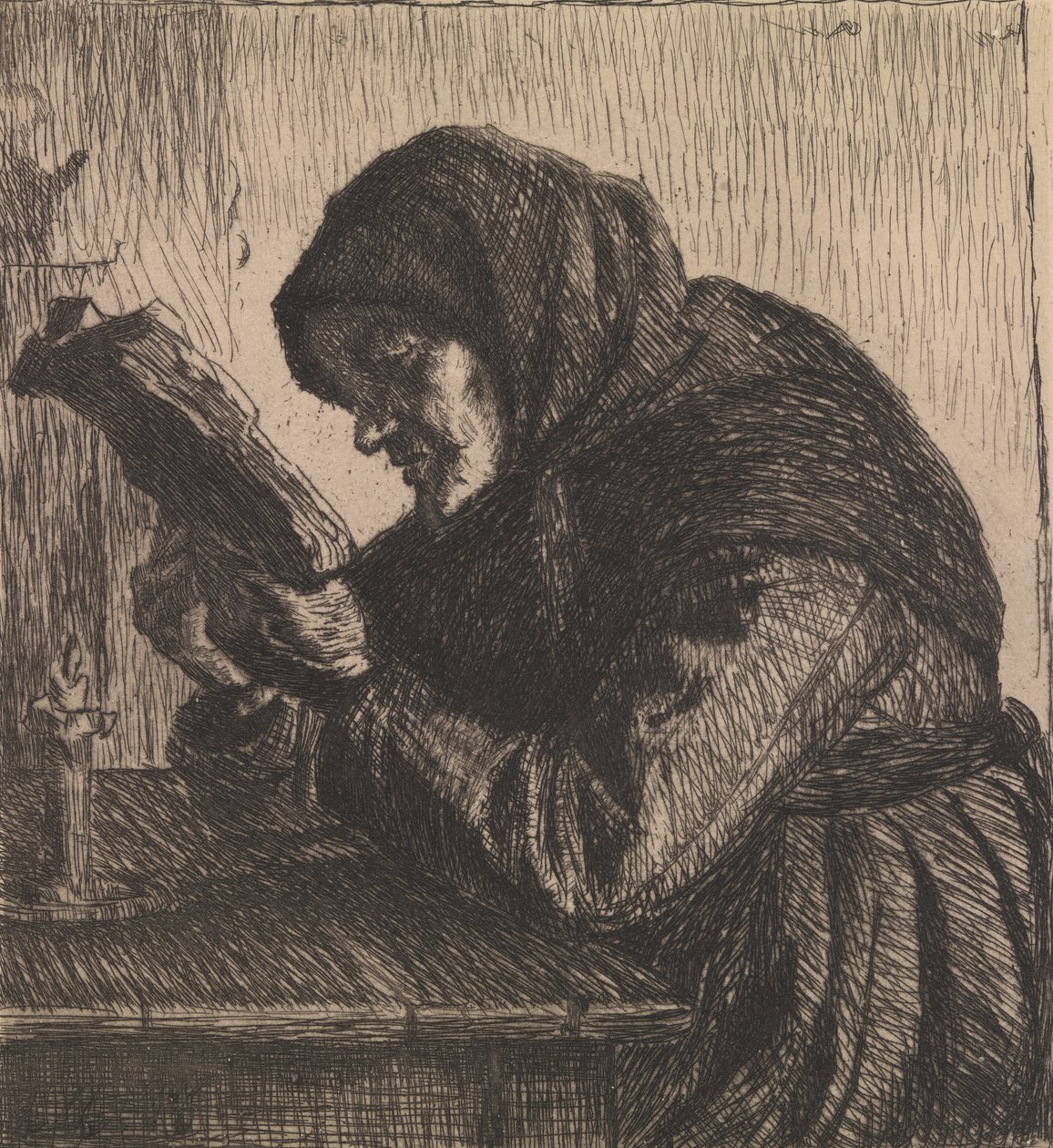 Danois : lire la vieille femme - Anna Ancher