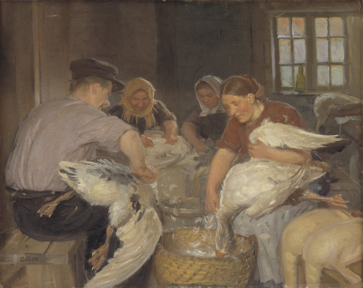 Plumer les oies - Anna Ancher