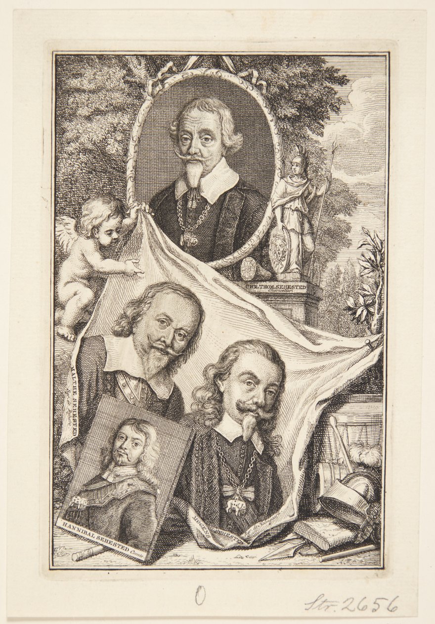 Portrait de groupe des membres de la famille Sehested - Anna Folkema