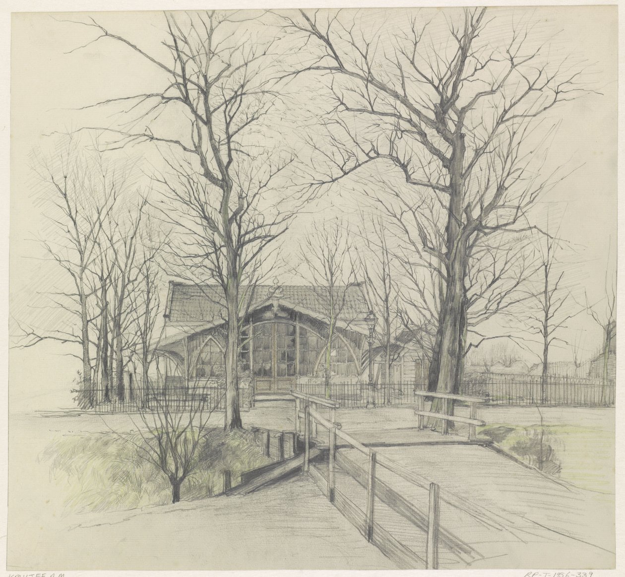 Café sous des arbres nus - Anna Maria Kruijff