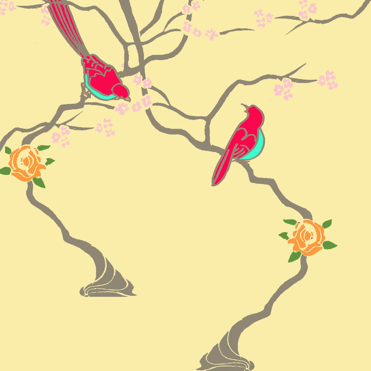 Oiseaux en fleurs - Anna Platts
