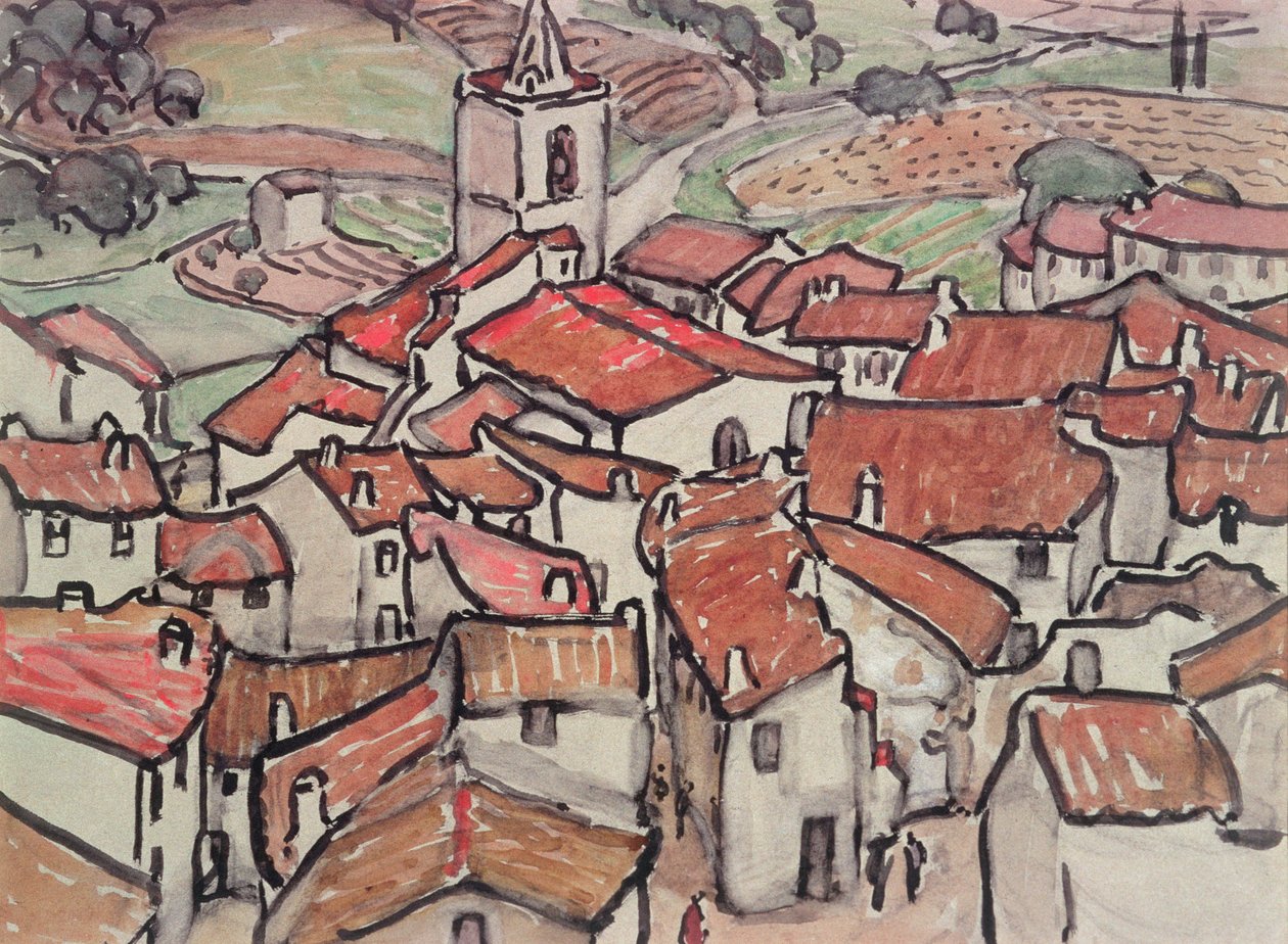 Vue de Grimaud - Anne L. Falkner