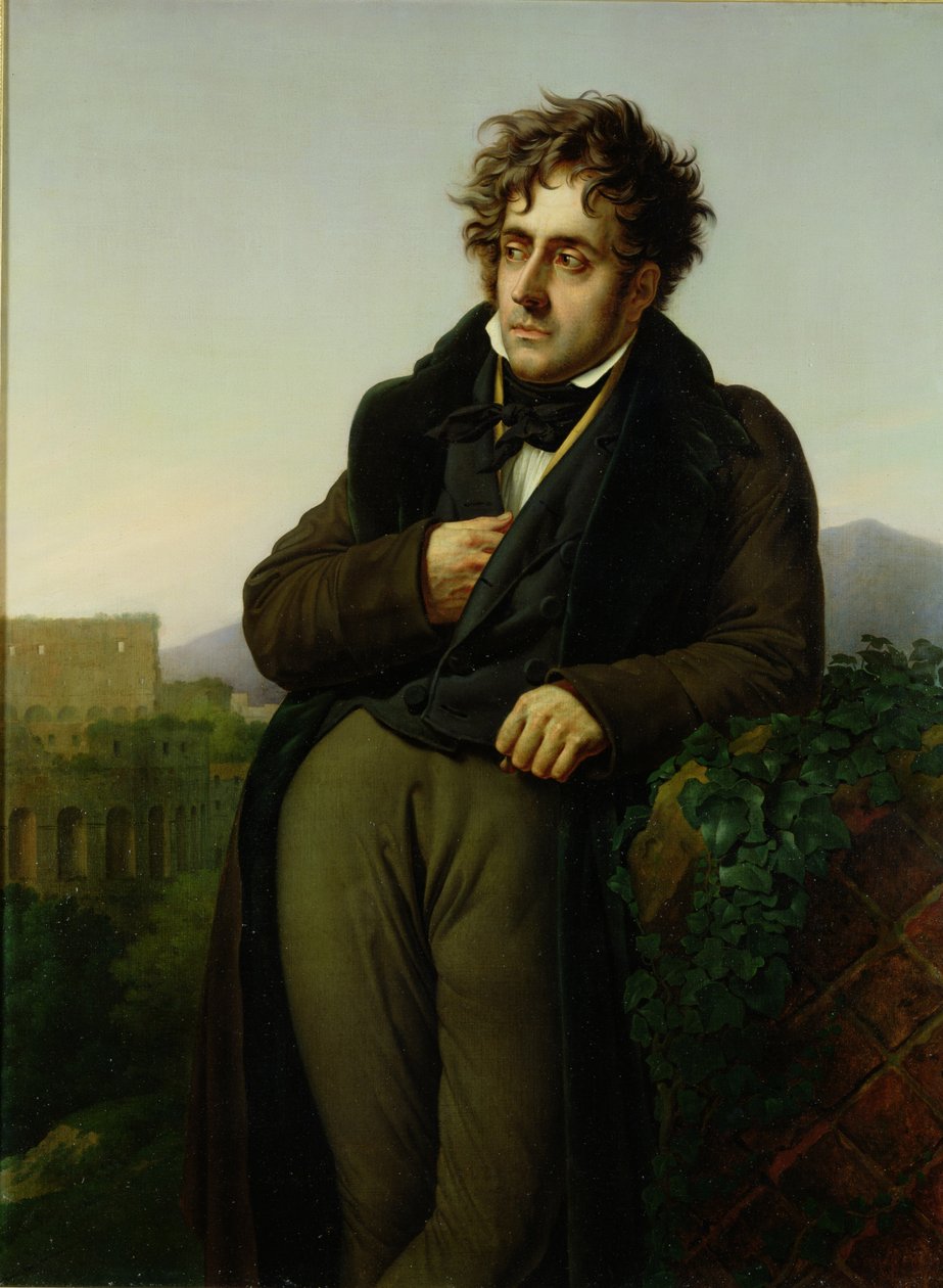 Portrait de François René (1768-1848) Vicomte de Chateaubriand, 1811 - Anne Louis Girodet de Roucy Trioson