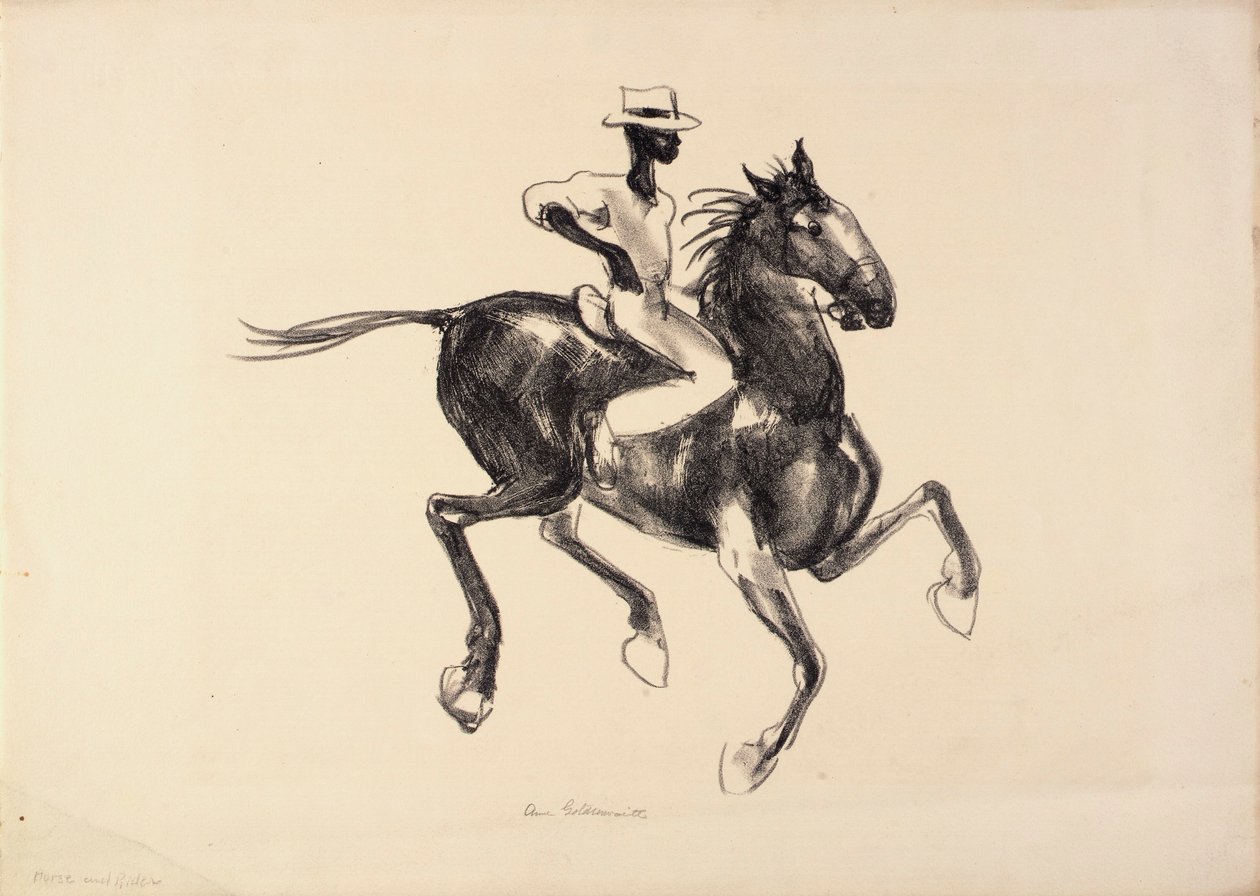Cheval et cavalier - Anne Goldthwaite