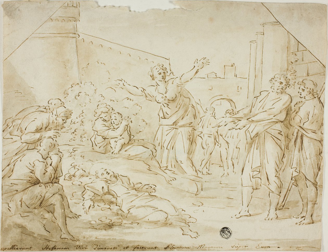 Deuil sur le corps de Saint Étienne - Annibale Carracci