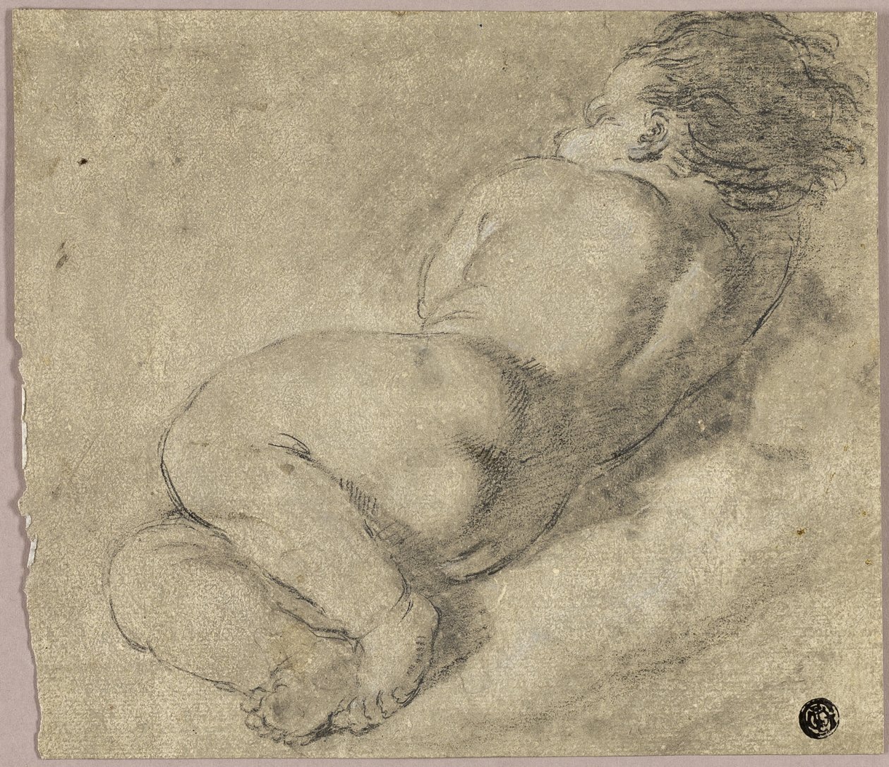 Enfant allongé de dos - Annibale Carracci