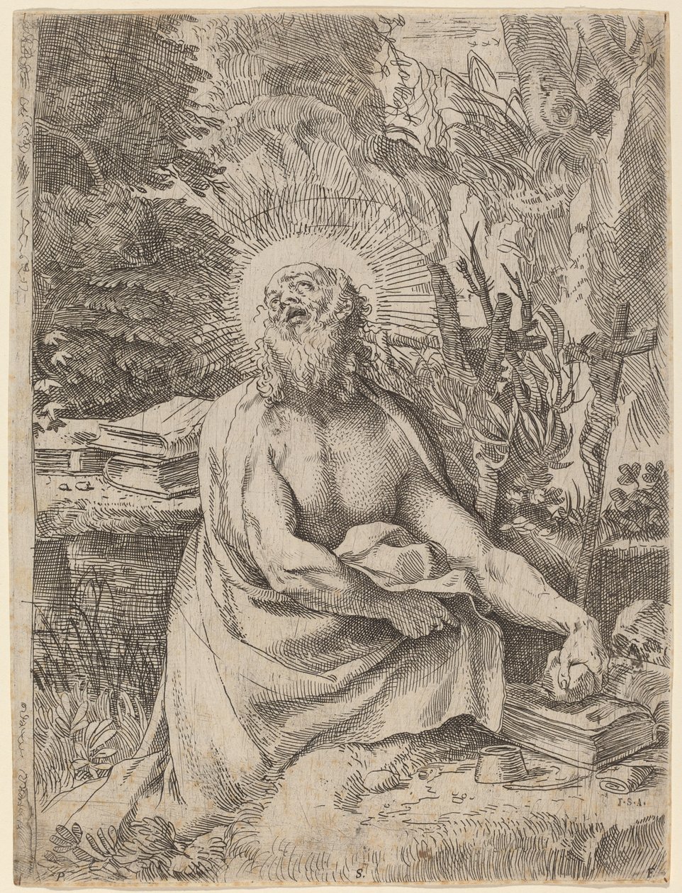 Saint Jérôme dans le désert - Annibale Carracci