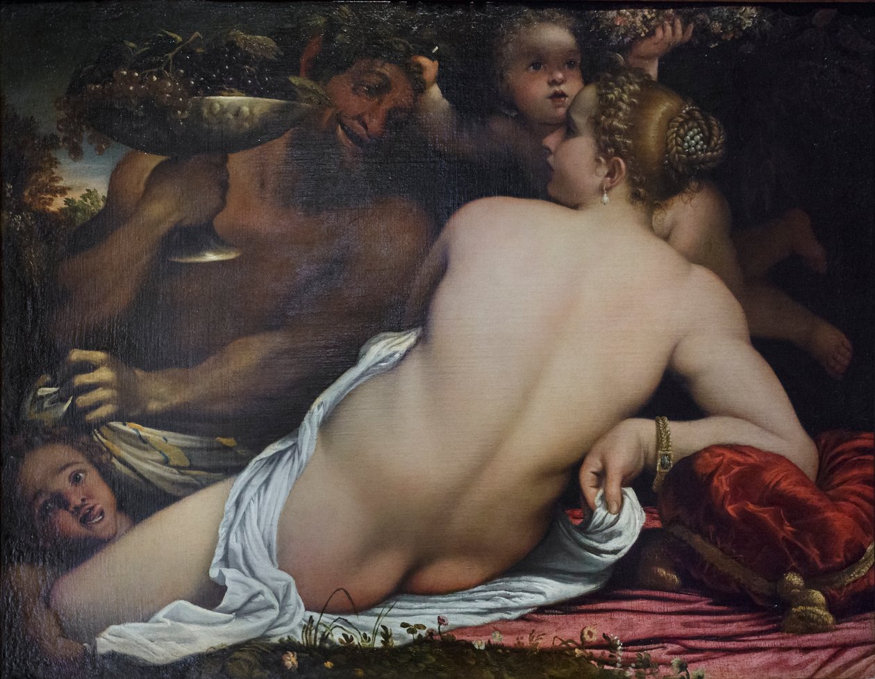 Vénus, deux satyres et Cupidon - Annibale Carracci