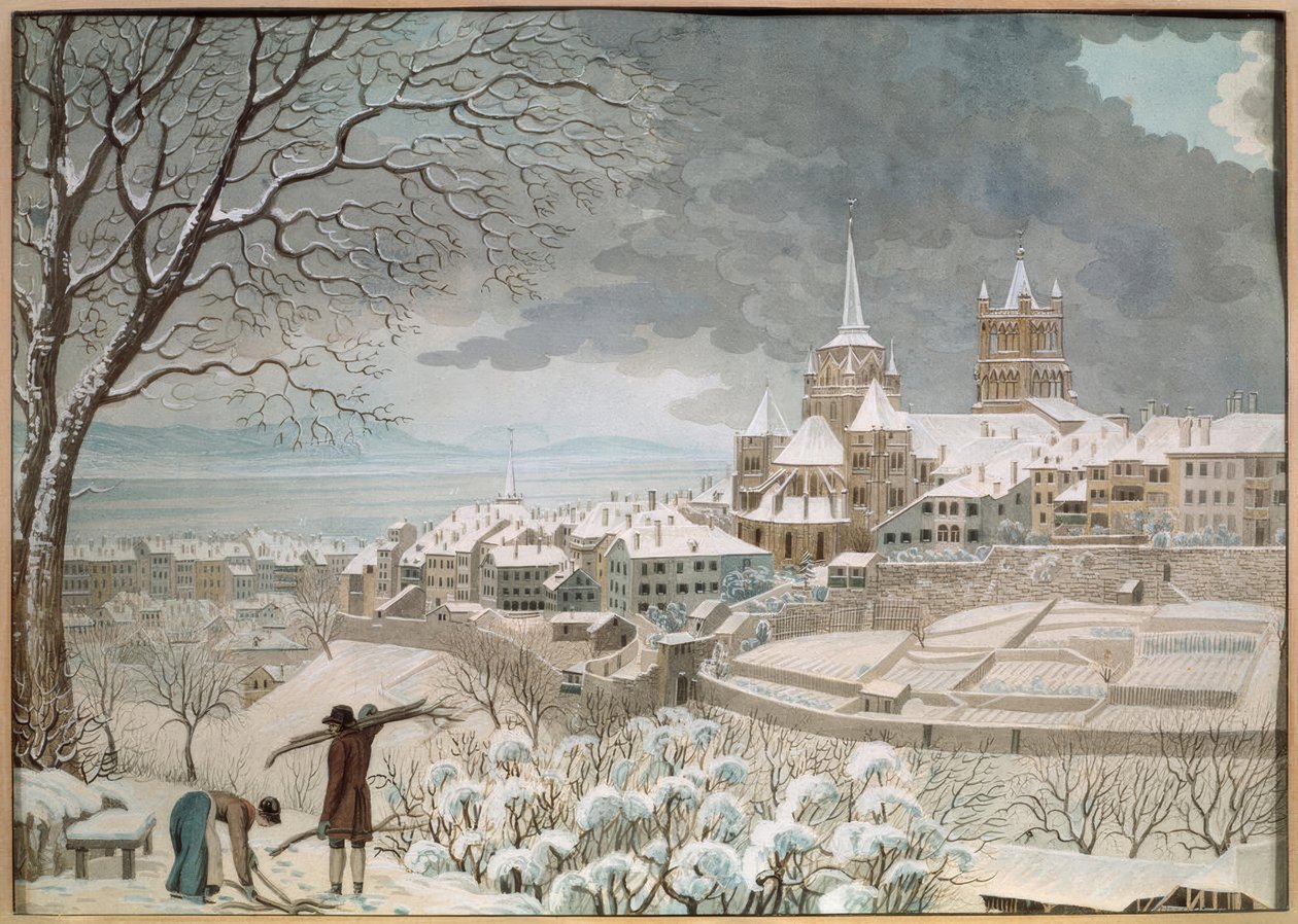 Lausanne sous la neige - Anonym