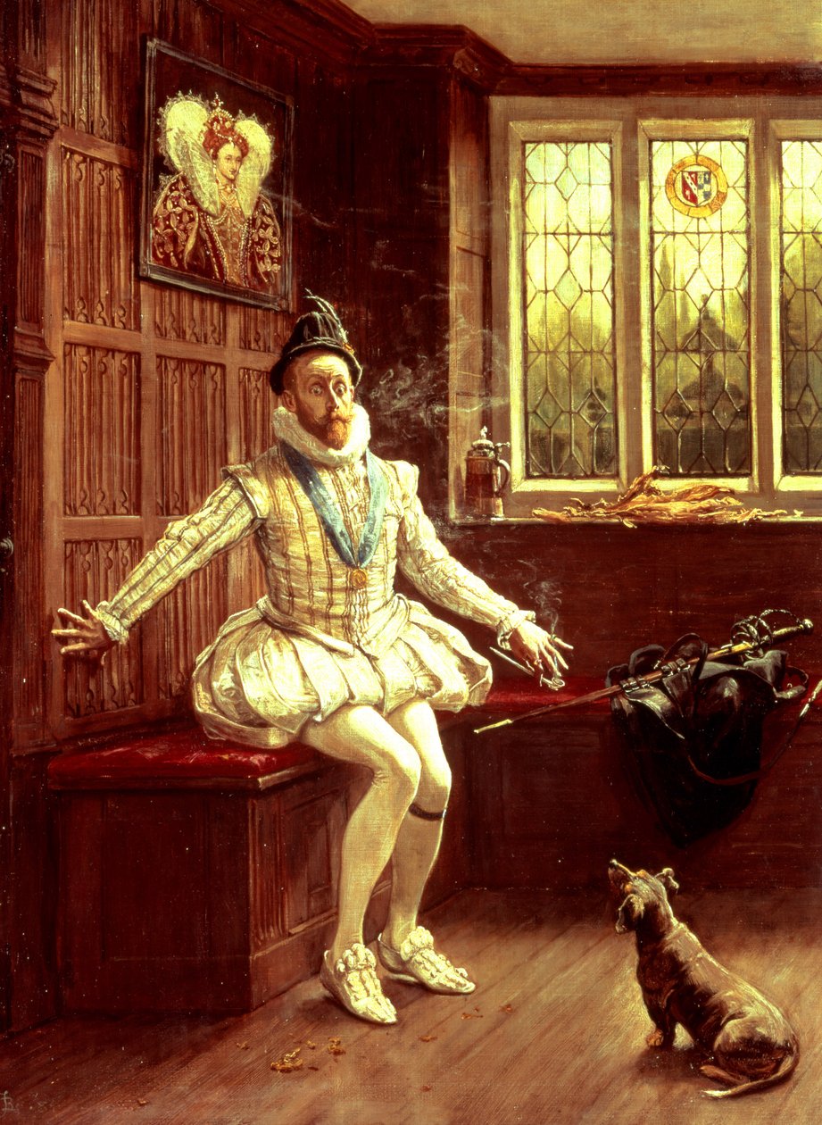 Première cigarette de Sir Walter Raleigh (1552-1618) - Unbekannt Unbekannt