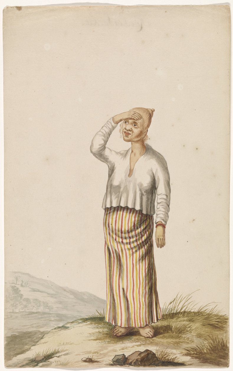 Femme albinos avec main devant les yeux - Anonymous