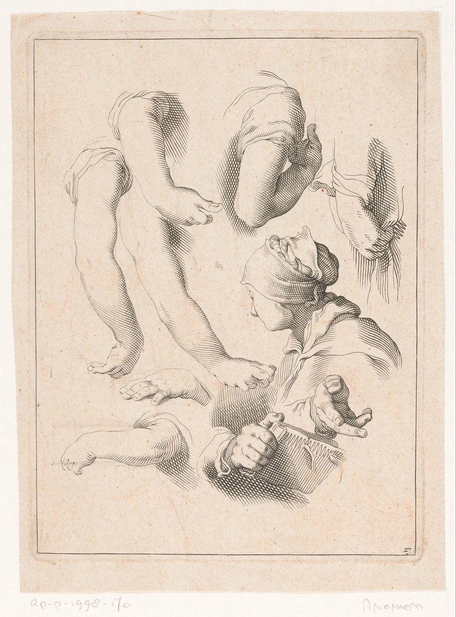 Bras et tête de femme - Anonymous