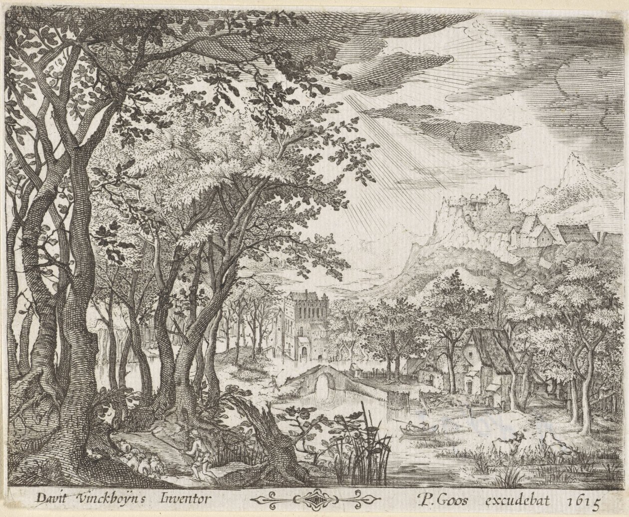 Paysage fluvial montagneux - Anonymous