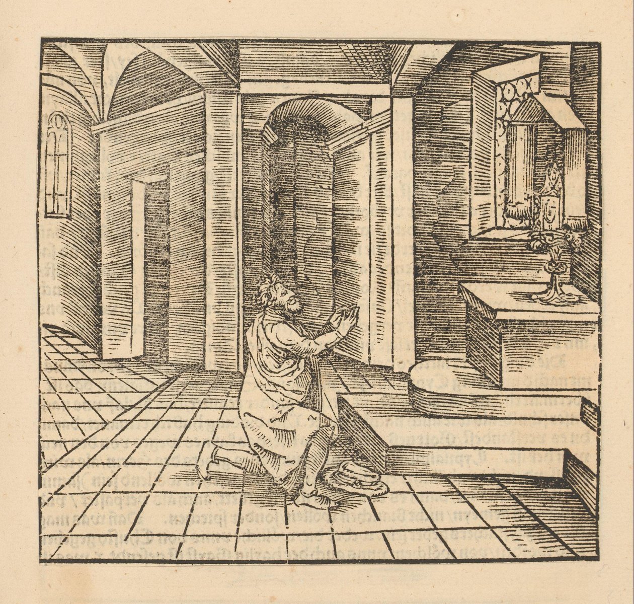 Homme priant près d