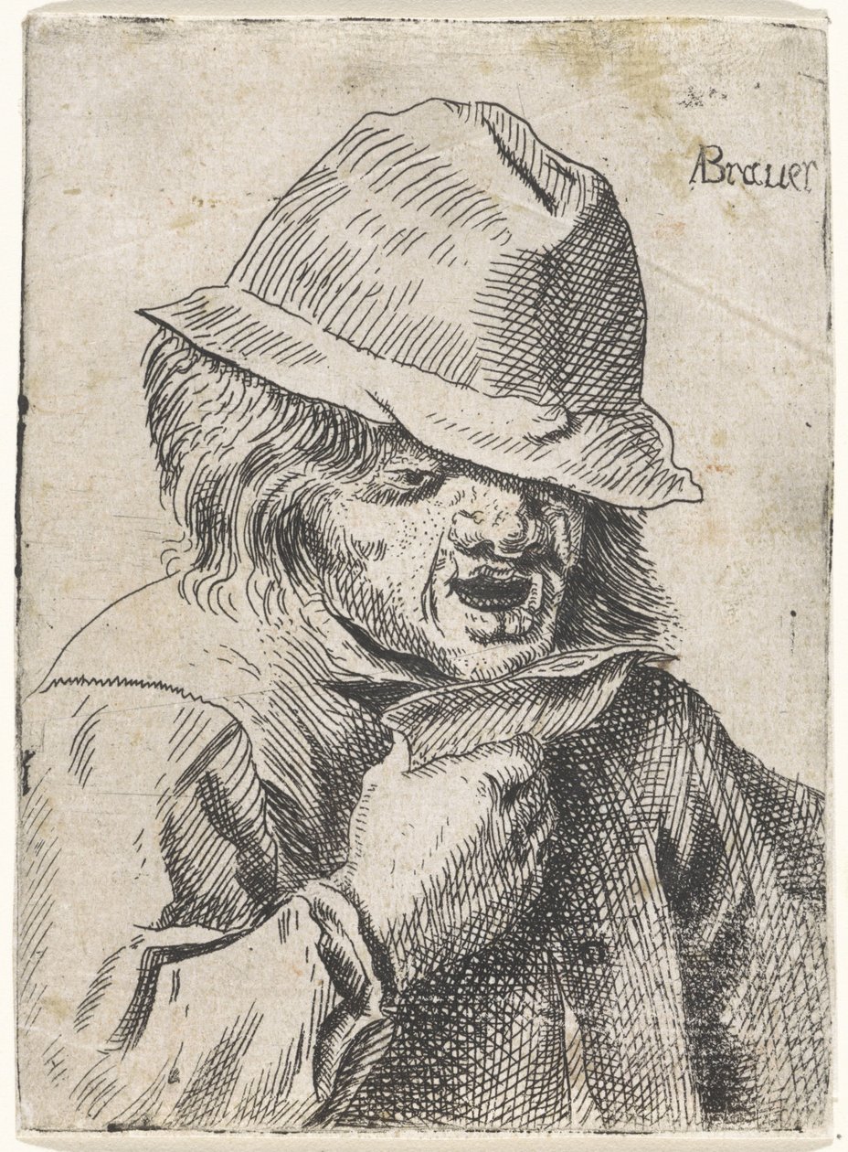 Paysans avec une coupe à boire à la main - Anonymous