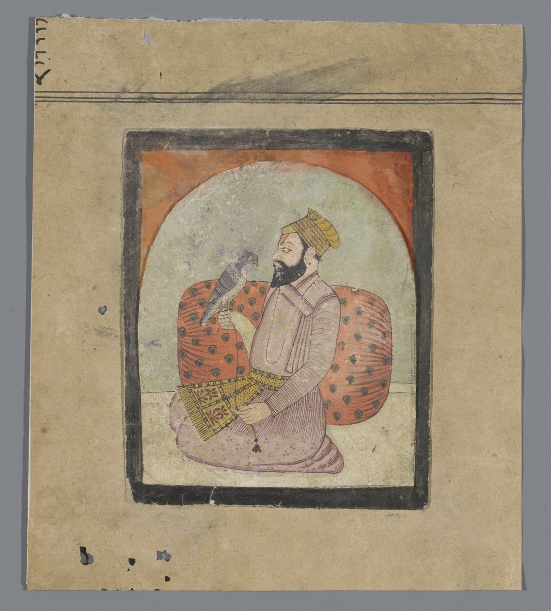 Un homme hindou avec un faucon - Anonymous
