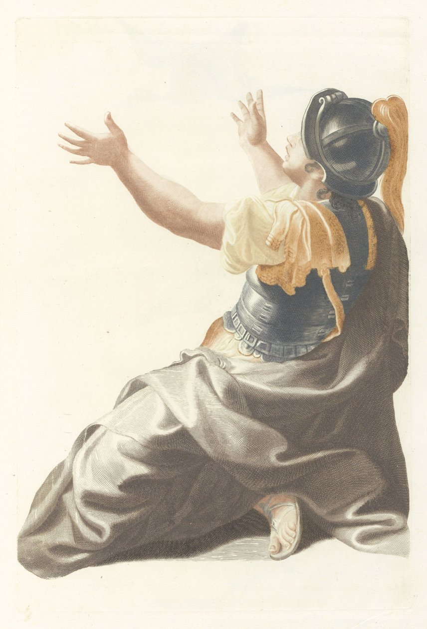 Figure féminine casquée - Anonymous