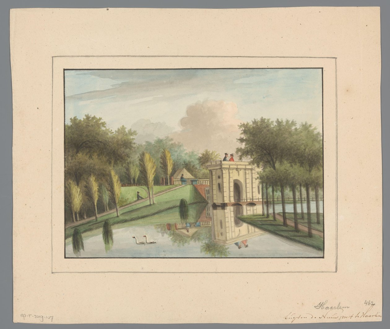 Vue sur la Nieuwpoort à Haarlem - Anonymous