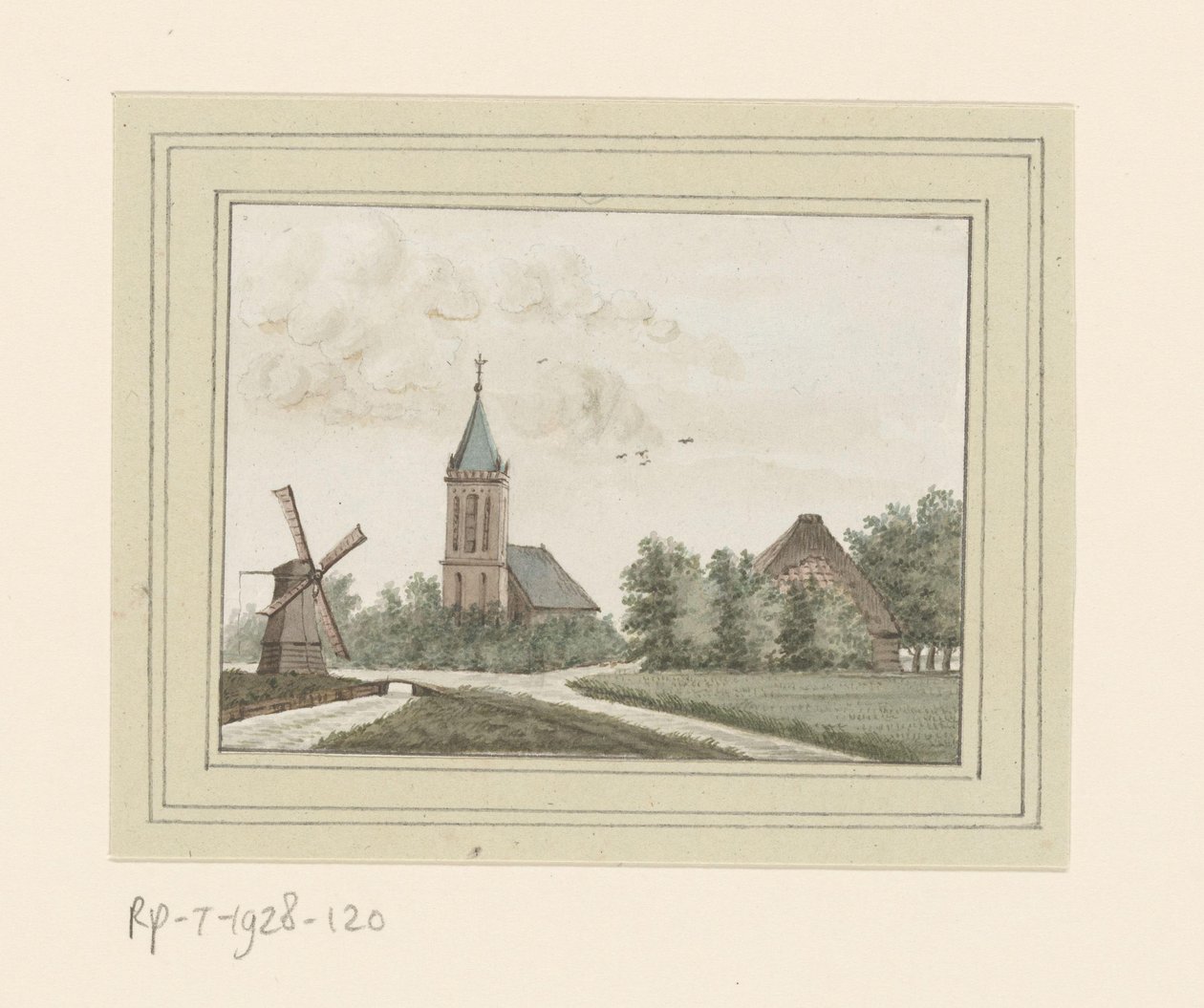 Vue du village de Hoogwoud - Anonymous