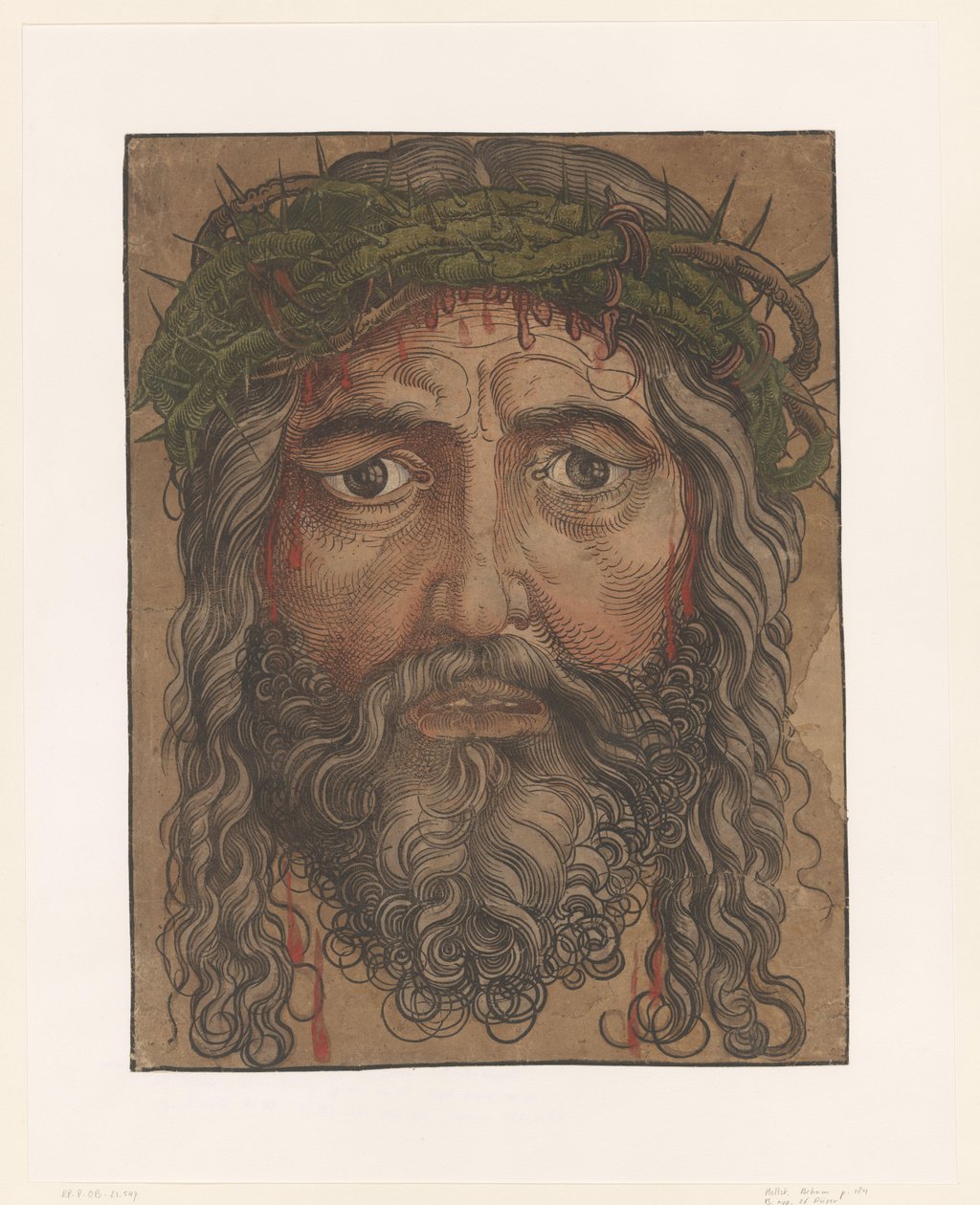 Visage du Christ avec couronne d