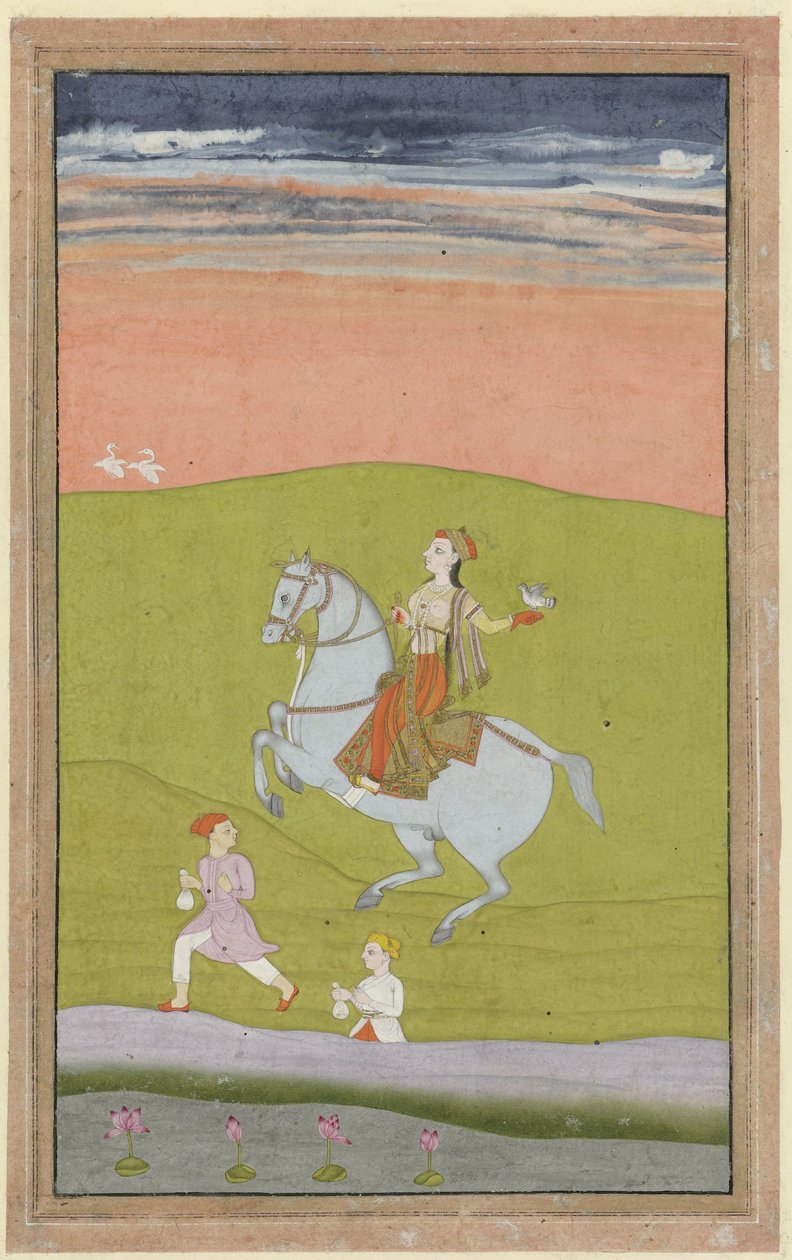 Reine Chand Bibi à cheval - Anonymous